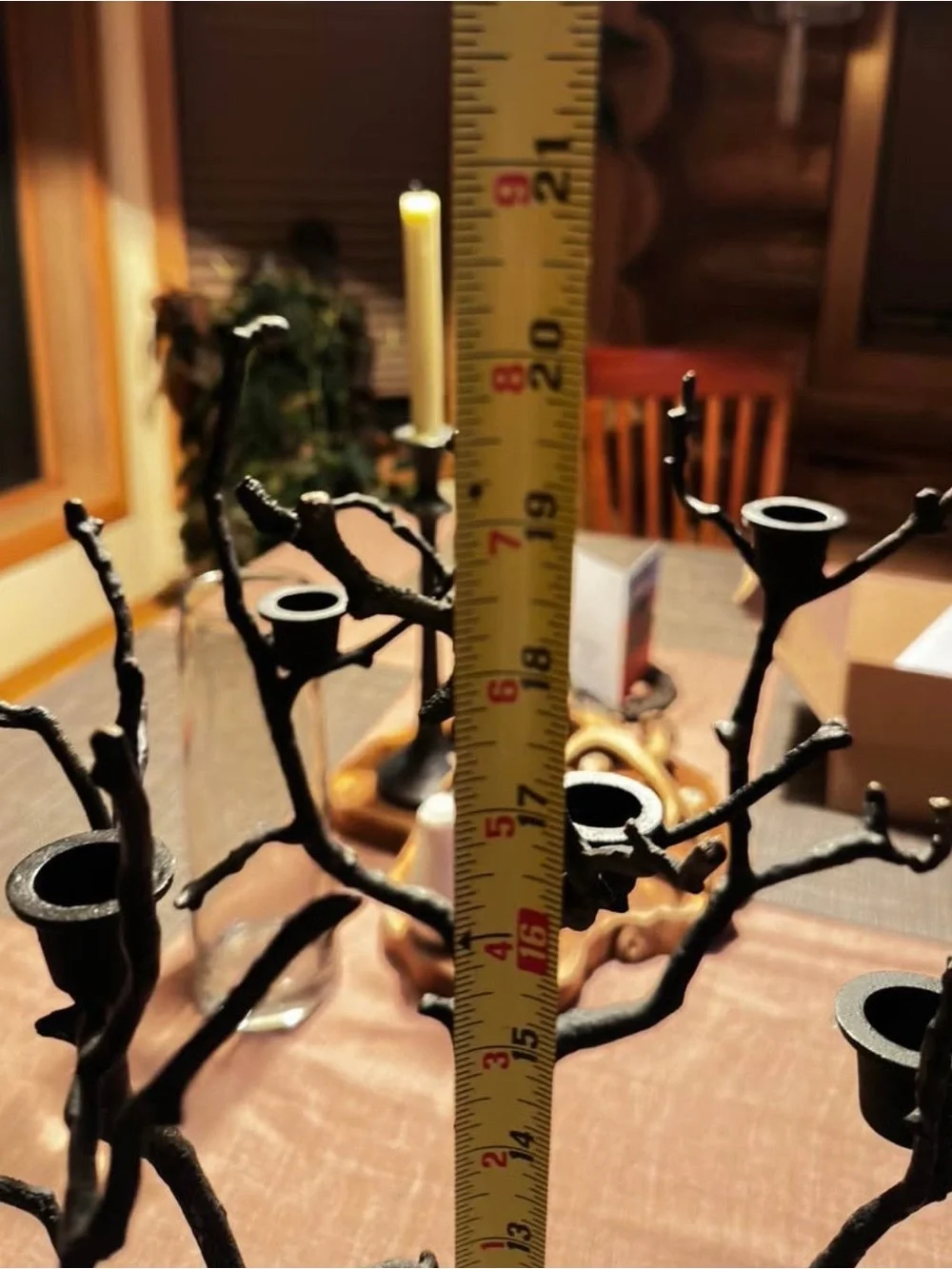NEST Metal Branch Candelabra Twig Tree Candle Holder Rustic Decor
